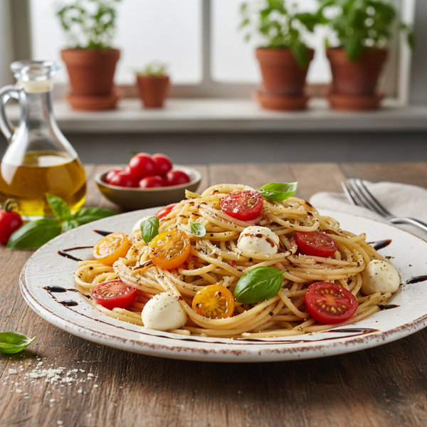 Caprese-Style Spaghetti Delight recipe