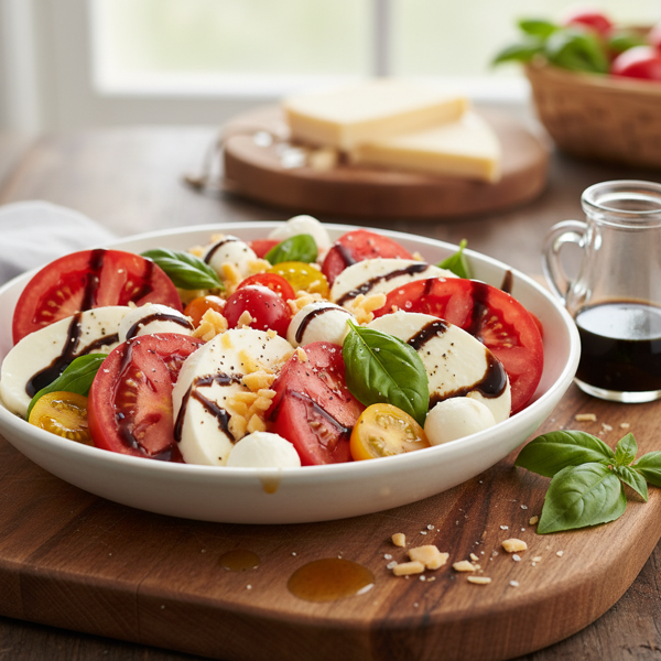 Caprese-Style Wisconsin Salad with Balsamic Vinaigrette recipe