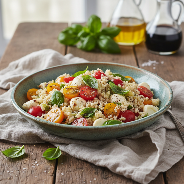 Caprese Couscous Salad with Fresh Basil recipe