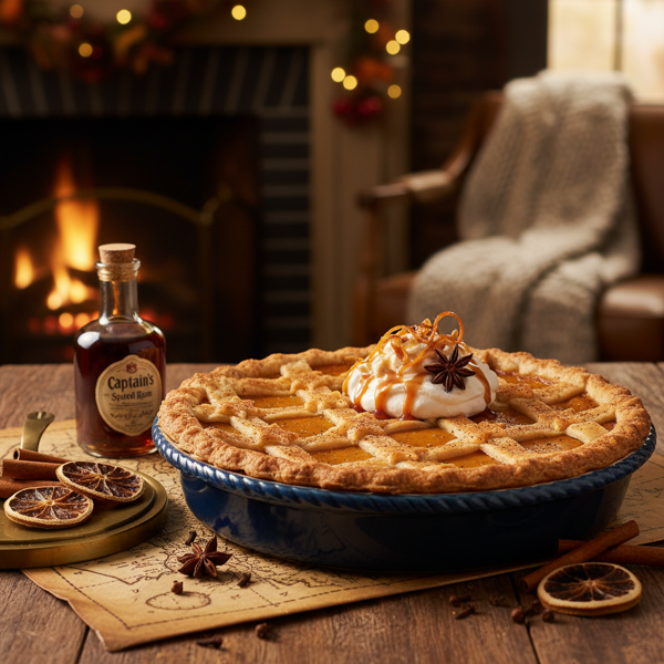 Captain's Festive Spiced Rum Pumpkin Pie recipe