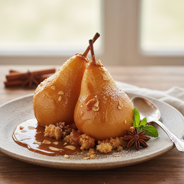 Caramel-Simmered Pear Delight recipe