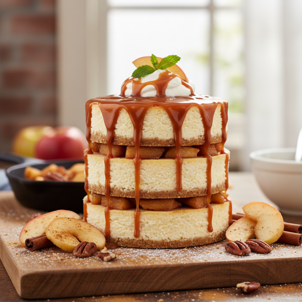 Caramel Apple Cheesecake Stack recipe