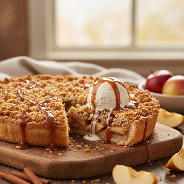 Caramel Apple Delight Crumb Pie recipe
