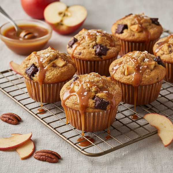 Caramel Apple Fudge Muffins recipe