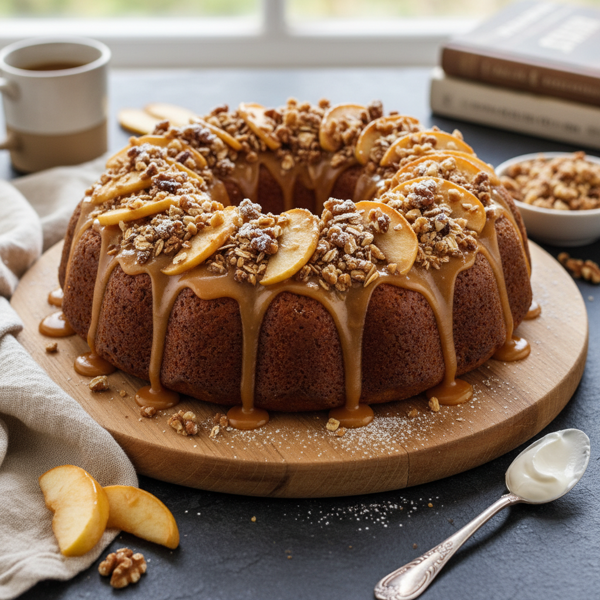 Caramel Apple Sour Cream Coffee Cake recipe