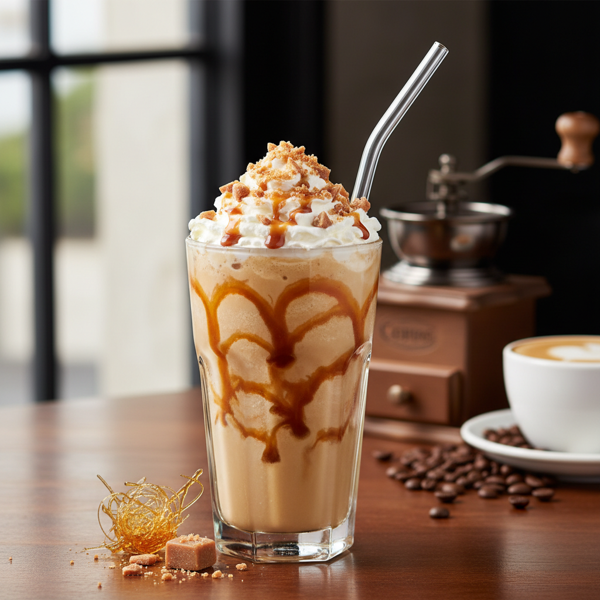 Caramel Delight Cappuccino Frappe recipe