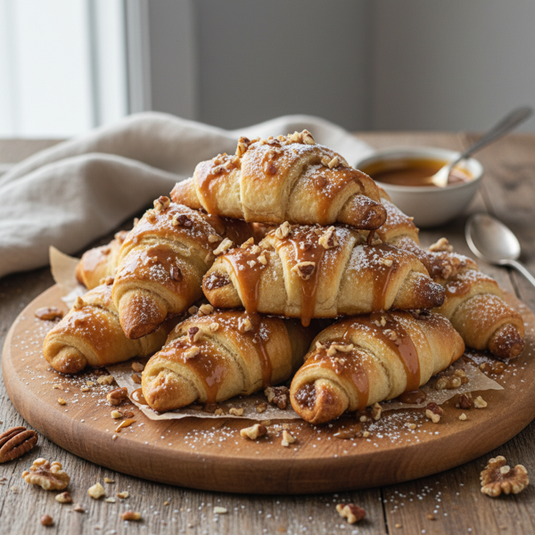 Caramel Nut Crescent Rolls recipe