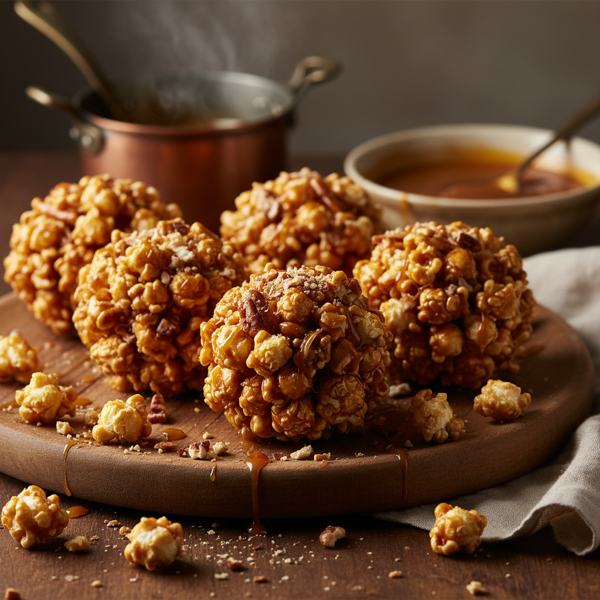 Caramel Popcorn Balls Delight recipe