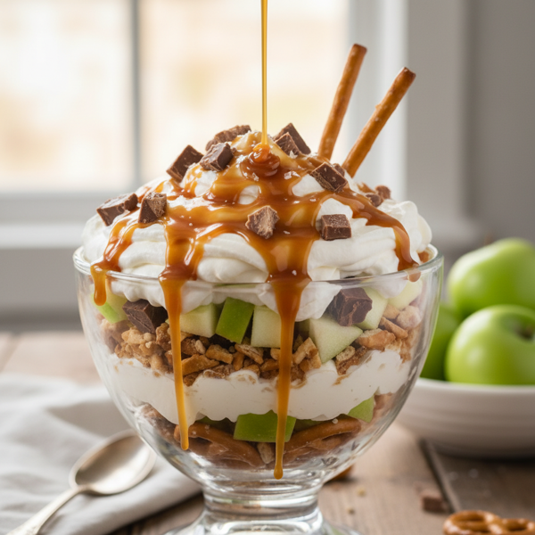 Caramel Snicker Apple Salad Delight recipe