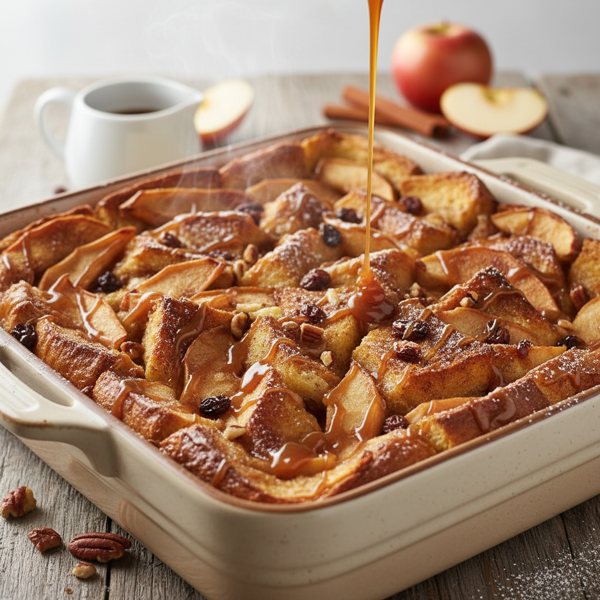 Caramelized Apple Cinnamon French Toast Bake recipe