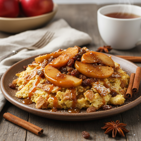 Caramelized Apple Cinnamon Matzo Brei Delight recipe