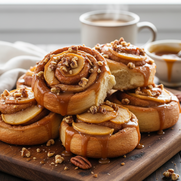 Caramelized Apple Cinnamon Sticky Buns recipe