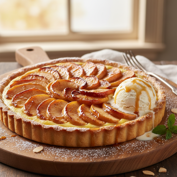 Caramelized Apple Custard Tart recipe