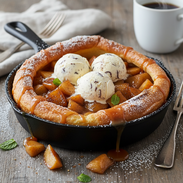 Caramelized Apple Dutch Baby Pancake recipe
