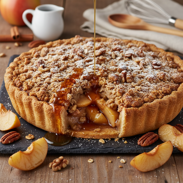 Caramelized Apple Maple Crumble Pie recipe