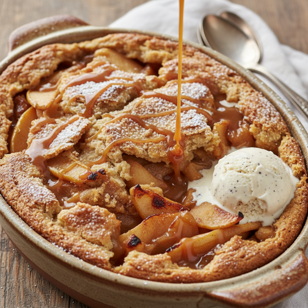 Caramelized Apple Pear Delight Cobbler recipe