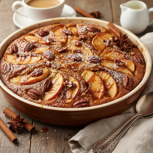 Caramelized Apple and Pecan Breakfast Bake recipe