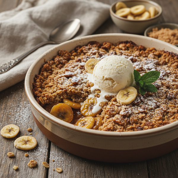 Caramelized Banana Crumble Delight recipe