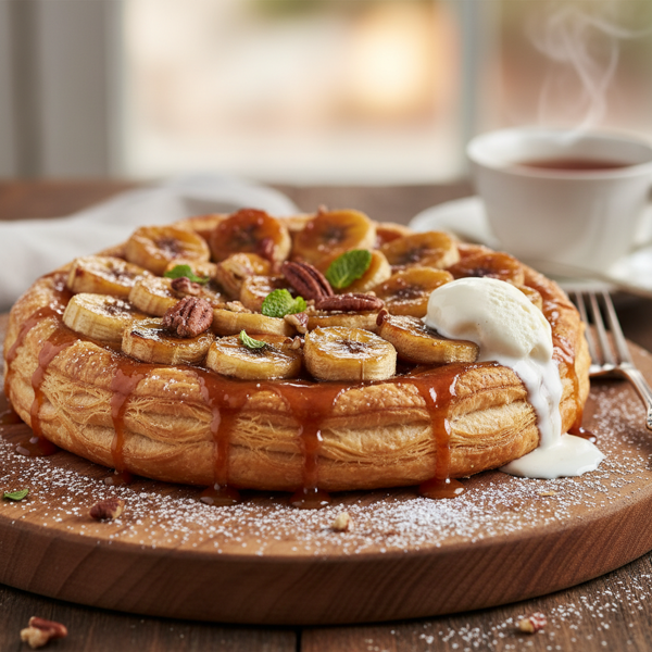 Caramelized Banana Puff Tart recipe