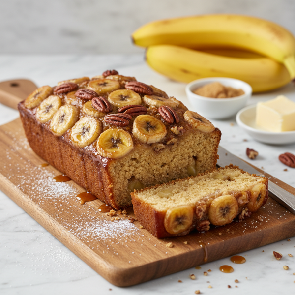 Caramelized Banana Upside-Down Loaf recipe