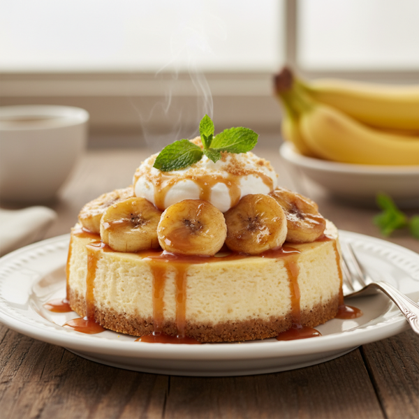 Caramelized Banana Vanilla Cheesecake Delight recipe