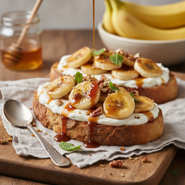 Caramelized Banana Yogurt Toast recipe