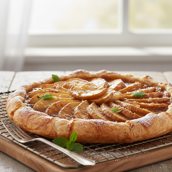 Caramelized Brown Sugar Pear Tart recipe
