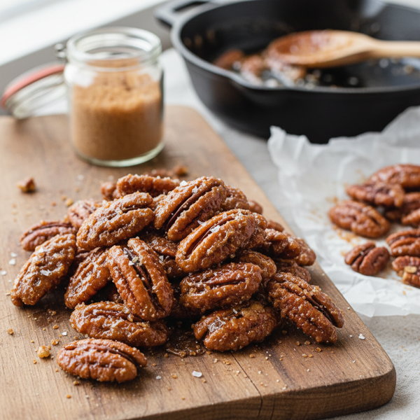 Caramelized Brown Sugar Pecans recipe