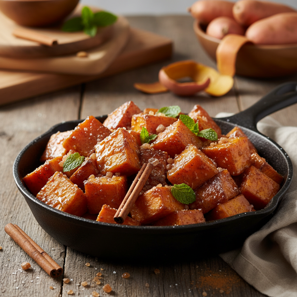 Caramelized Cinnamon Roasted Sweet Potatoes recipe