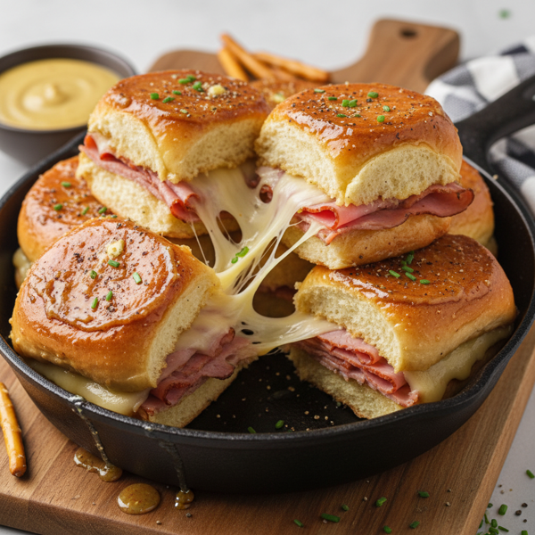 Caramelized Ham and Swiss Delight Sliders recipe