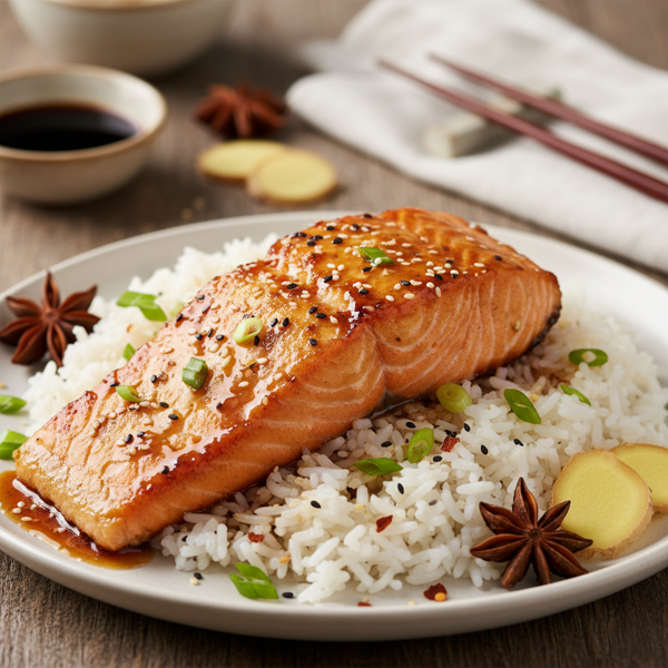 Caramelized Honey Soy Glazed Salmon recipe