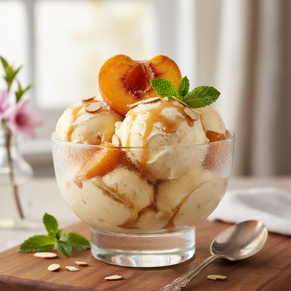 Caramelized Peach Delight Frozen Custard recipe