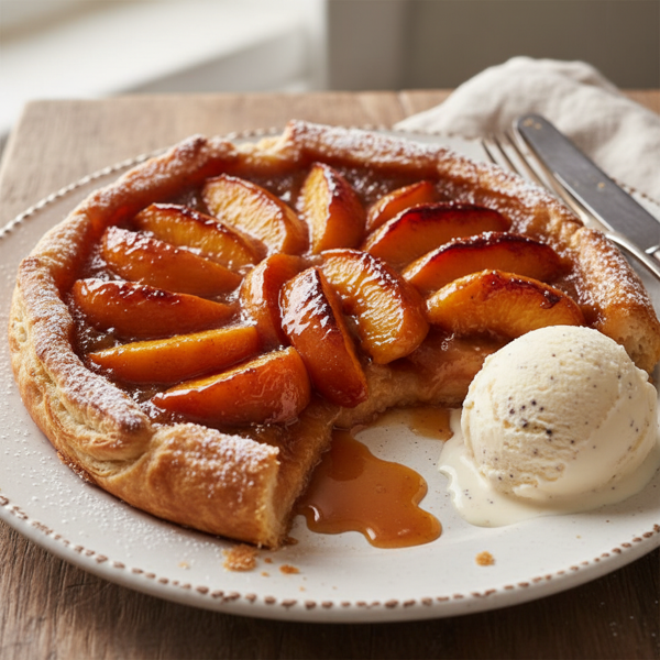 Caramelized Peach Tarte Tatin recipe