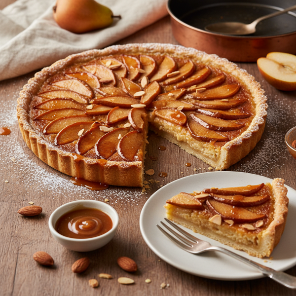 Caramelized Pear & Almond Tart recipe