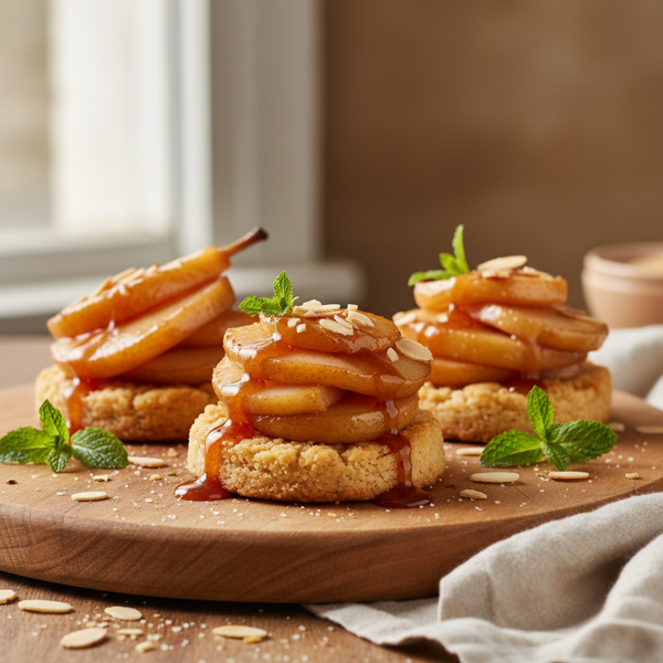 Caramelized Pear and Almond Biscuit Delight recipe
