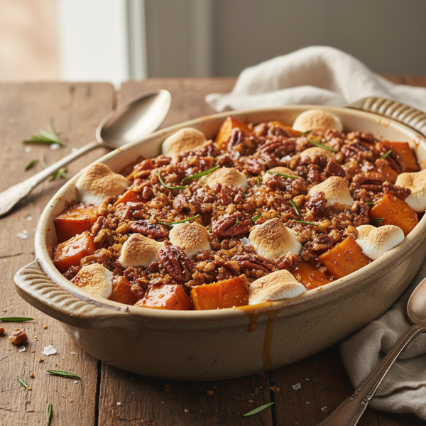 Caramelized Praline Sweet Potatoes recipe