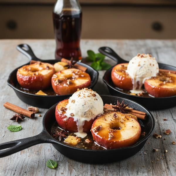 Caramelized Root Beer Baked Apples recipe
