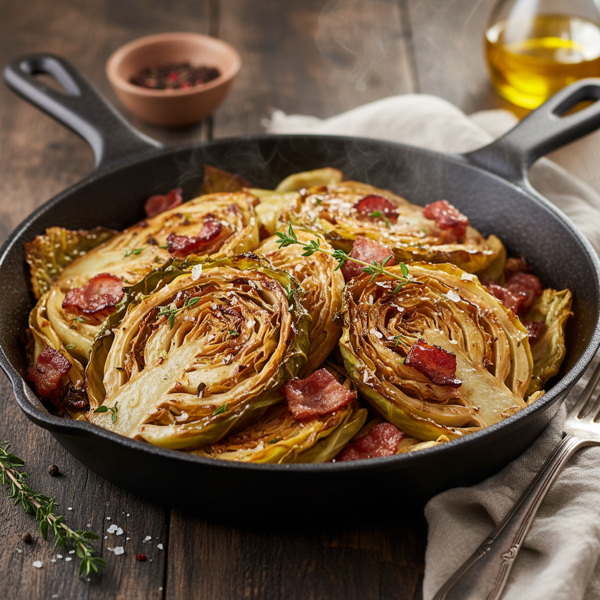 Caramelized Savoy Cabbage with Bacon recipe