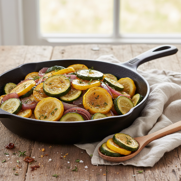 Caramelized Summer Squash and Onions recipe