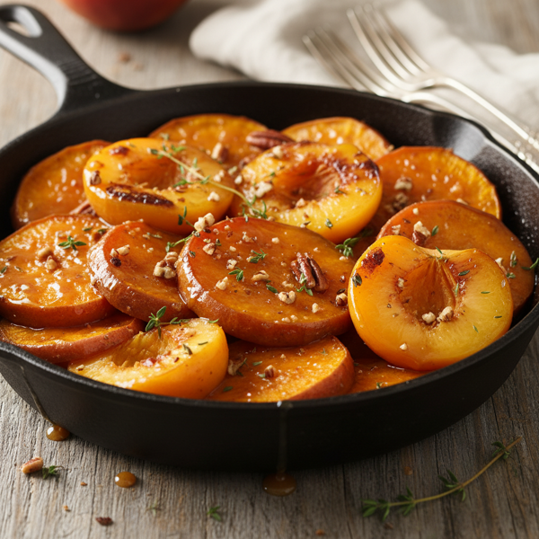 Caramelized Sweet Potatoes and Peaches Delight recipe