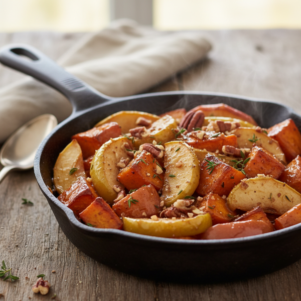 Caramelized Sweet Potatoes and Tart Apples Delight recipe