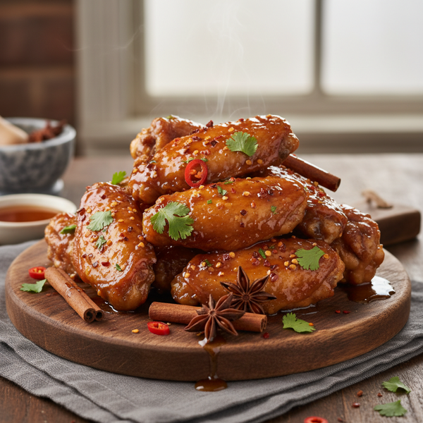 Caramelized Sweet Spiced Chicken Wings recipe
