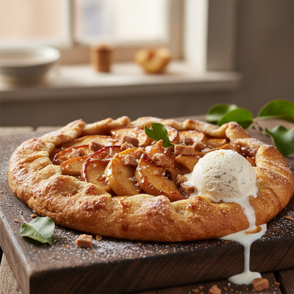 Caramelized Toffee Apple Rustic Tart recipe