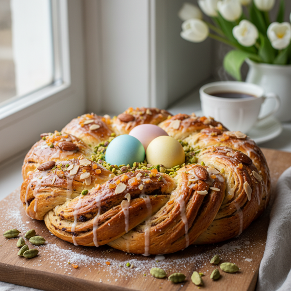 Cardamom-Infused Easter Celebration Bread recipe
