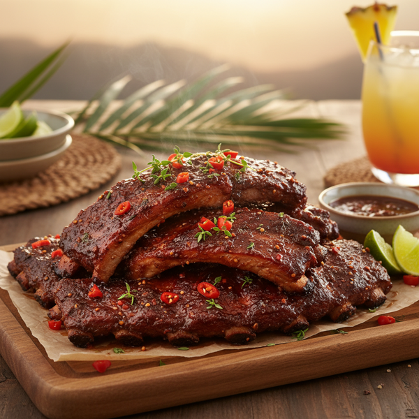 Caribbean Jerk-Style Slow Cooked Ribs recipe