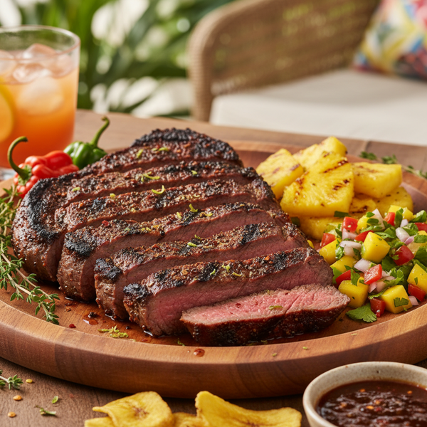 Caribbean Jerk Grilled Sirloin recipe