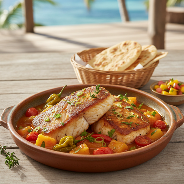 Caribbean Simmered Grouper Delight recipe