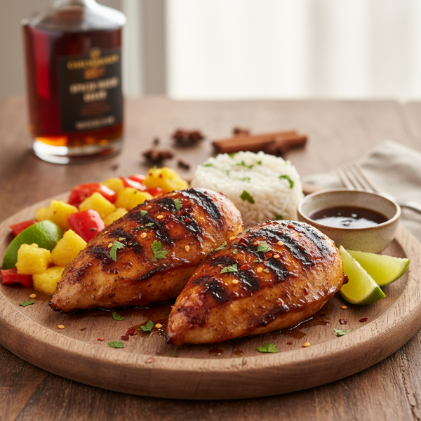 Caribbean Spiced Rum Grilled Chicken recipe
