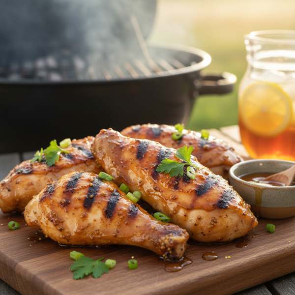 Carolina-Style Grilled Chicken with Heavenly Sweet Mustard Glaze recipe