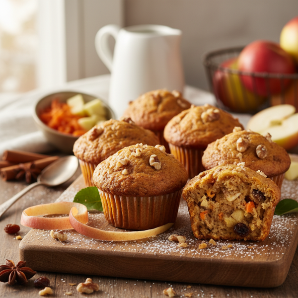 Carrot Apple Delight Muffins recipe